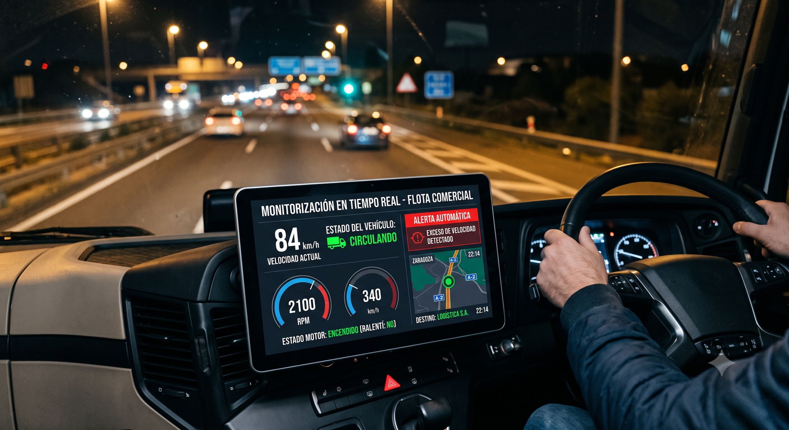Monitorización de velocidad y estado del vehículo